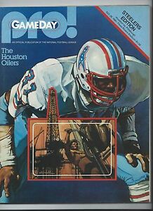 1981 Houston Oilers vs Pittsburgh Steelers Game Program 
