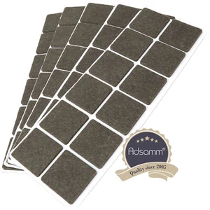Adsamm® / 60 x selbstklebende Filzgleiter / Braun / 35x35 mm / quadratisch / ... - Bild 1 von 7