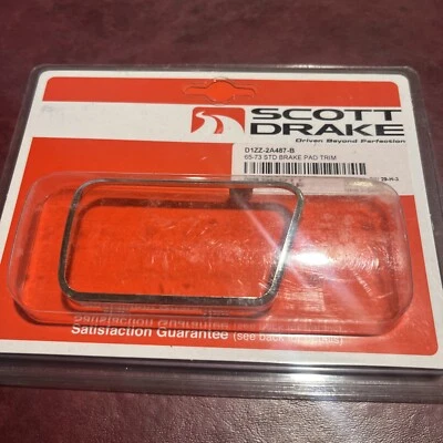 Отделка педали тормоза Ford Mustang SCOTT DRAKE D1ZZ-2A487-B подходит для 1965 1973 1967 - Изображение 1 из 3