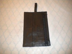 BOLSA DE DINERO DELGADA DE CUERO GENUINO NEGRA / Bolsa de viaje / TALLA ES 4.5 X 6.75 NUEVA - Imagen 1 de 3