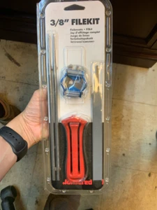 Jonsered Husqvarna USA 531300081 3/8" File Kit Handle 2-7/32's Files 1-Flat File - Picture 1 of 2