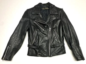 Hein Gericke Harley Davidson Size 34 Leather Biker Moto Jacket Quilted Lining - Picture 1 of 8