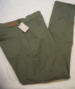 Peter Millar Signature Sateen Cotton Blend 5 Pocket Pant NWT $165 38 x 32 Green - Picture 1 of 14