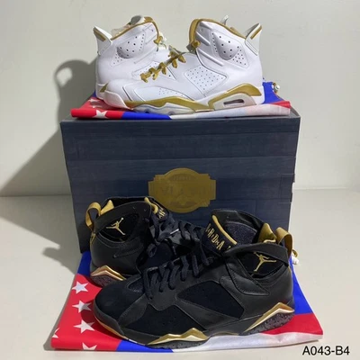 Talla 12.5 - Air Jordan 6/7 Golden Moments Pack 535357-935 ¡NUEVO! ¡Envío rápido! Foto 1 de 4