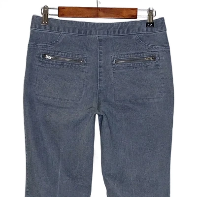 Kenneth Cole Mujer Cremallera Bolsillo Bootcut Jeans Talla 6 Elástico Gris Sólido tiro Medio Foto 1 de 4