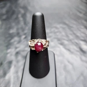 Sterling Silver .925 Open Nugget Ring Size 6.5 Vintage Jewelry - Picture 1 of 4