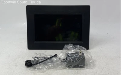 AluraTek Black Portable 7 Inch Digital Photo Frame With Adapter Not Tested - Image 1 of 4