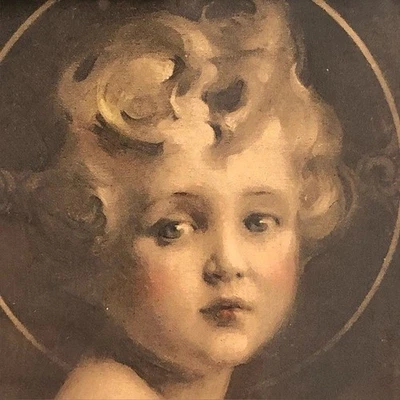 Vintage Light of The World Portrait By C. Bossseron Chambers Wall Art - Image 1 of 4