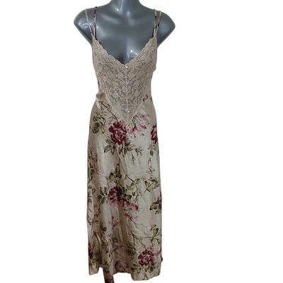 Valentino Intimo для Neiman Marcus цветочный атласной кружева скольжения платье ночная рубашка читать - Изображение 1 из 4