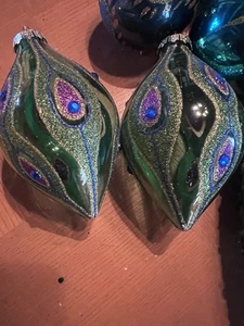 Posten 16 Glas Weihnachtsschmuck türkis, grün, blau Pier 1, Italien, Holiday Lane - Bild 1 von 10