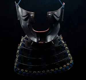 Echt Eisen Menpo Edo Periode Antike Samurai Rüstung Maske Japanisch Hergestellt in Japan - Bild 1 von 14