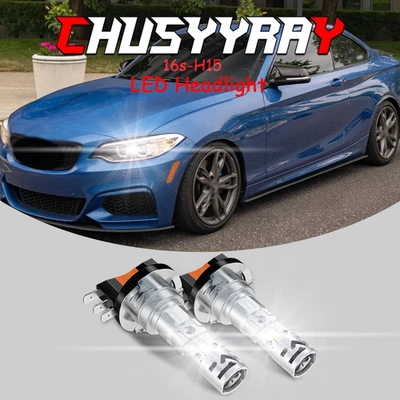 Faros LED de haz alto para BMW M235i 2014-2016 2X H15 bombillas DRL 6000 k blanco Foto 1 de 4