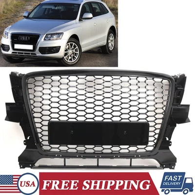 For Audi Q5 2009-2012 Bright Black Front Bumper Grille Honeycomb Mesh Grille 1pc Foto 1 de 4