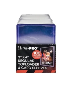Paquete de 100 puntos Ultra Pro 3X4 Toploaders regulares 35pt CON fundas para tarjetas  - Imagen 1 de 3