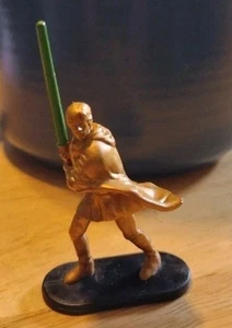 Star Wars Cake Topper Plastic Figure Luke Skywalker Gold color w cape lightsaber - Picture 1 of 4