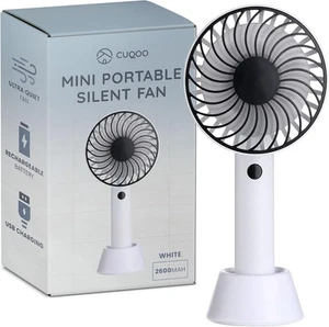 Hand Held Fan Rechargeable Plastic Electric Portable Powerful USB Battery Silent - Picture 1 of 12