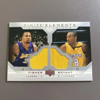Upper Deck Kobe Bryant Fisher Finite Elements 2003 doble calentamiento juego usado Foto 1 de 2