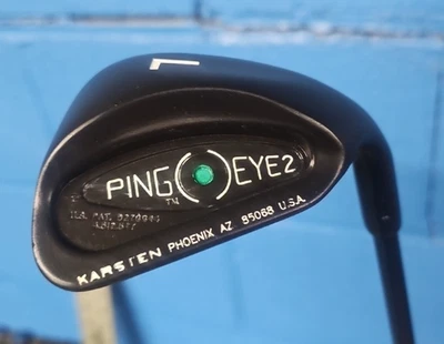 PING EYE 2 CUSTOM BLACK NITRIDE 61° LOB WEDGE SPINE ALIGNED ZZ LITE GREEN DOT - Image 1 of 4