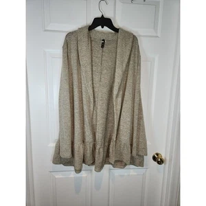 Women's sz 3X Massini Gray Open Front Cardigan SWEATSHIRT - Picture 1 of 6
