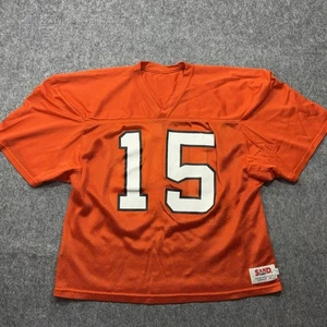 Vintage Sand Knit Football Jersey Adult XL Orange By Ripon Athletic Made in USA - Picture 1 of 6