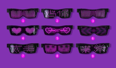 Gafas LED intermitentes dinámicas para fiestas multicolores Foto 1 de 4