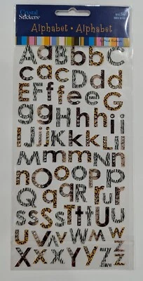 Animal Print Alphabet Letters Mark Richards Crystal Scrapbooking Stickers RARE - Image 1 of 3