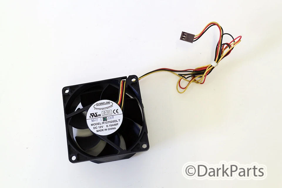 Everflow R127025DLT DC12V 0.15AMP 70mm x 25mm Fan 3-Pin 3-Wire - Photo 1/1