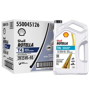 Aceite de motor diésel Shell Rotella T4 15W 40 1 galón triple protección - Imagen 1 de 6