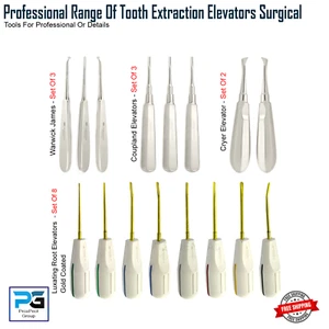 Extracción dental quirúrgica dental de luxación Warwick-cryer-coupland elevadores de raíces - Imagen 1 de 21