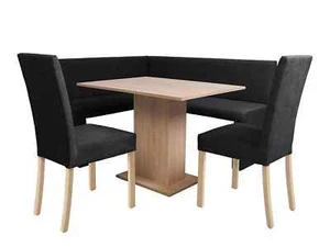 The set consists of a bench, a table and two chairs. - Picture 1 of 5