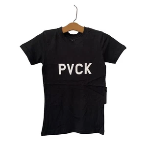 PVCK Short Sleeve Graphic T Shirt Youth Boys Large Solid Black Cotton Basic NEW - Picture 1 of 8