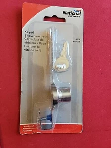 National Hardware Keyed Showcase Lock N183-798 V828, Chrome Finish - Picture 1 of 2