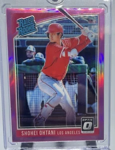 2018 Panini Donruss Optic Shohei Ohtani Pink Rookie #56 Batting/Hitting - Picture 1 of 2