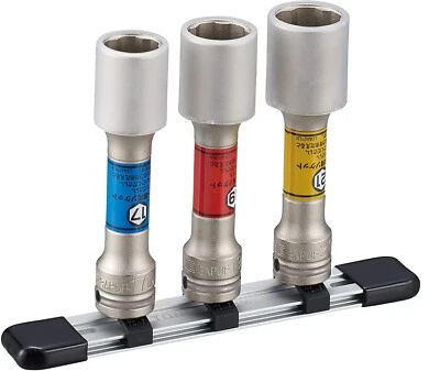 TONE 3/8" THIN QUICK FIT WHEEL NUT SOCKET 3 SIZE SET (17,19,21mm) HAPQF303LN - Image 1 of 4