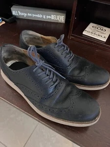 Men's Cole Haan Grand.OS Wingtip Oxford Size 13.5 M Dark Night Navy - Picture 1 of 7