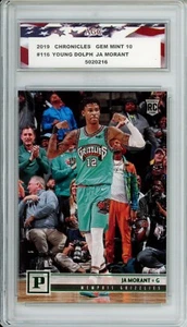 2019 Chronicles #116 Ja Morant AGC 10 Gem Mint Young Dolph Grizzlies RC Green - Picture 1 of 2