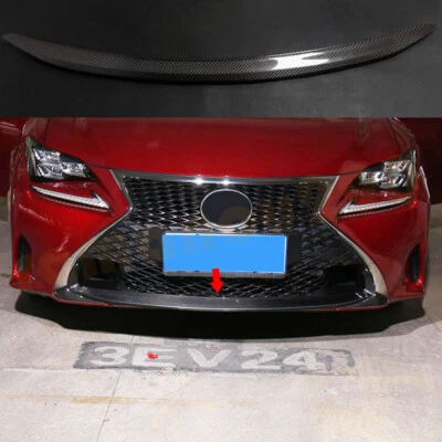 Cubierta de labio inferior del parachoques delantero de carbono 1 pieza para Lexus RC 300 RC 350 2015-2018 Foto 1 de 4
