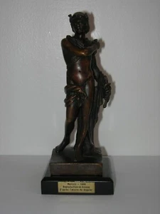 MERCURY HERMES REAL VINTAGE BRONZE STATUE ANGUIER SCULPTURE FIGURINE RENAISSANCE - Picture 1 of 3