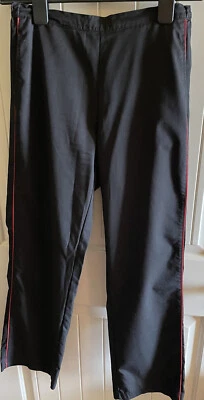 Calça de tênis feminina Bolle extra seca essencial, preta tamanho pequena listra vermelha - Imagem 1 de 4