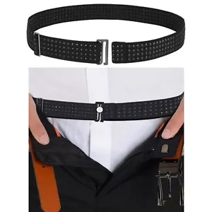 SUOSDEY Shirt Stays Belt Shirt Tucker Shirt Holder for Men Adjustable Elastic - Picture 1 of 6