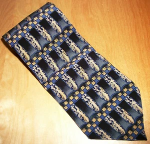 Cocktail Collection "Merlot" Blue Men's Silk Neck Tie 58" L x 3.9" W (D475) - Picture 1 of 4