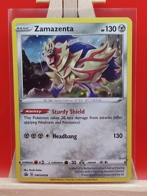 Zamazenta SWSH034 Sword & Shield Ultra Rare Holo Promo Pokemon Card * New * - Image 1 of 4
