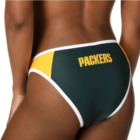 Forever Collectibles Women's Green Bay Packers Team Logo Swim Suit Bikini Bottom Cover
