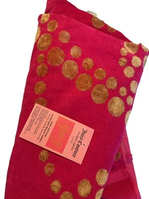 Juicy Couture Beach Towel Reversible 100% Jacquard Cotton 35x72 Blanket Bath NWT - Image 1 of 4