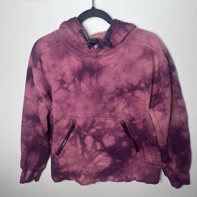 Женская укороченная тяжелая толстовка с капюшоном Merrell Red Tie Dye размер Med карманы на молнии b18 - Изображение 1 из 4