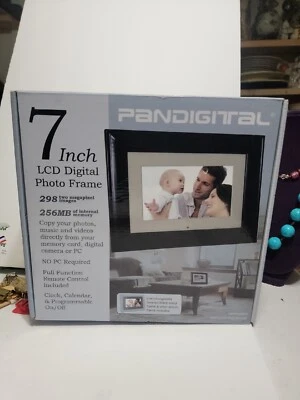 Pandigital 7 Inch Photo Frame 256MB New In Box Remote Control PAN7056WO1 - Image 1 of 4