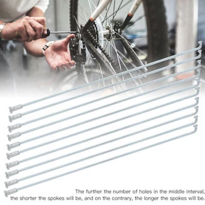 10pcs 13G 2.2mm Bike Spokes Iron Manganese Spokes Bicycle Tricycle Accessories - Picture 1 of 24