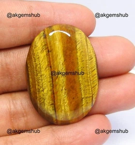 47,00 kt natürliche ovale Tigerauge Cabochon Ohrringe Angebot 35 x 25 x 5 mm - Bild 1 von 8