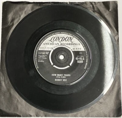 Bobby Vee - How Many Tears  / Baby Face - 1961 London Records 7" Single - Imagem 1 de 2