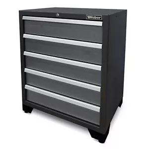 Weber Werkzeugschrank Werkstattschrank Serie 610 5 Schubladen grau abschließbar - Bild 1 von 1